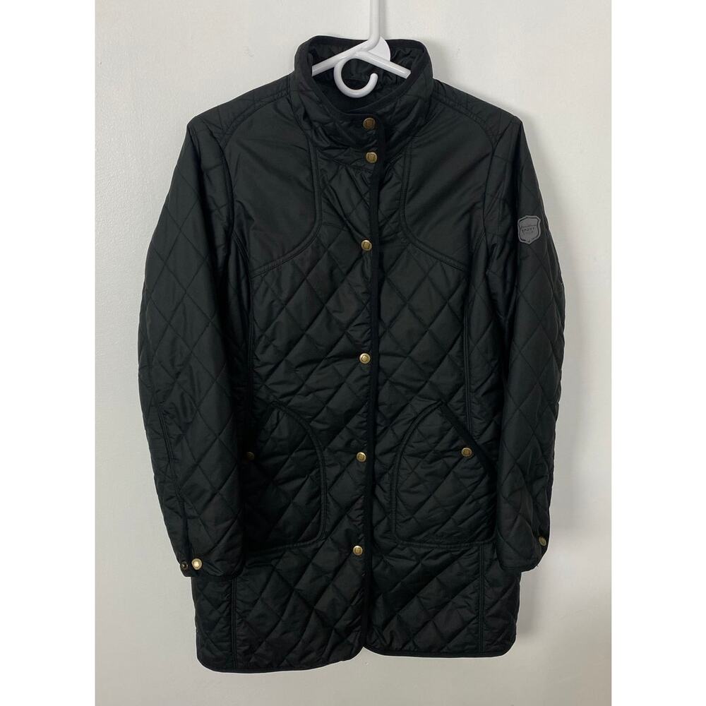 Women Eddie Bauer Sportshop quilted polyester insulated parka jacket coat PS